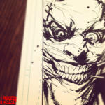 More Mr. J teasers:  Inked image of new Joker from Jock...